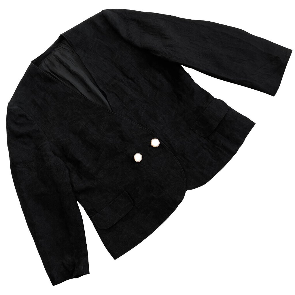 Sundazed (Belgium) Floral Damask Viscose Blend Kimono Jacket Black (Ziggy Chen)